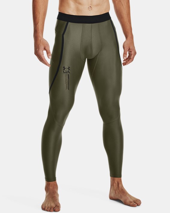Men's UA Iso-Chill Perforated Leggings, Green, pdpMainDesktop image number 0